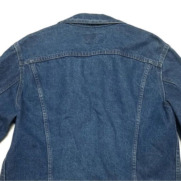 VINTAGE Levi's 506 Mid Wash Denim Trucker Jacket L - Picture 9 of 13